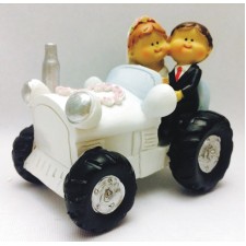 Figura boda novios tractor GRABADA